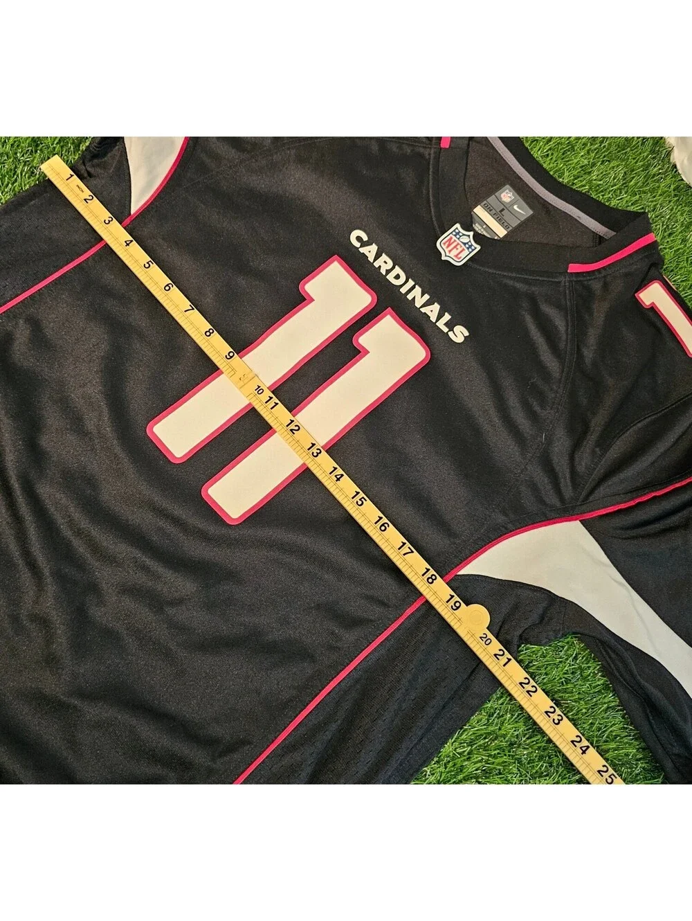 Authentic Arizona Cardinals #11 Fitzgerald Black Football Jersey Large